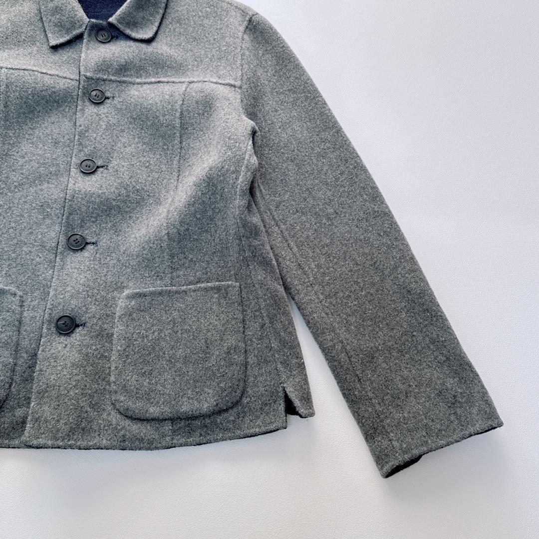 Aquascutum tailored jacket Asian fit M US size S Gray Navy Authentic