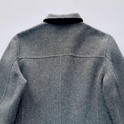 Aquascutum tailored jacket Asian fit M US size S Gray Navy Authentic