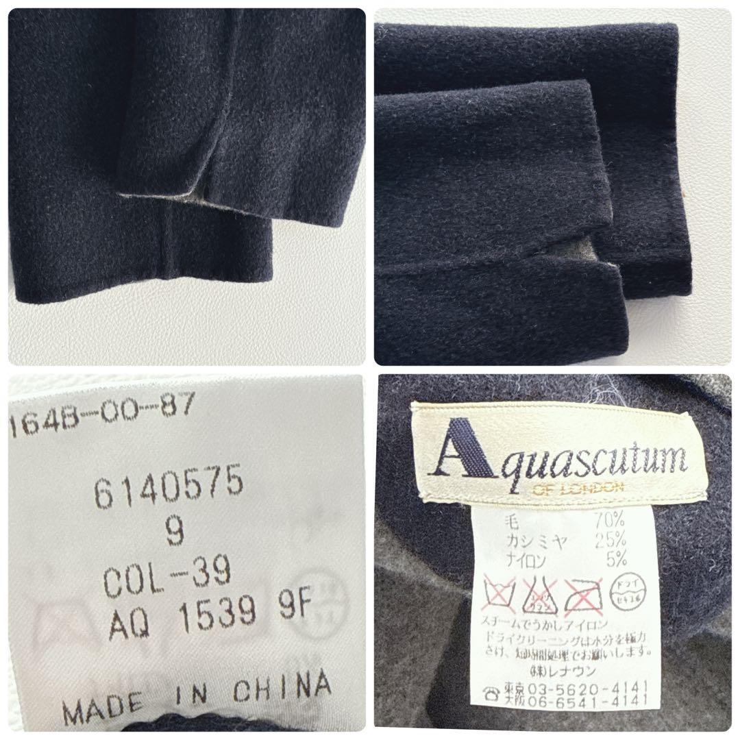 Aquascutum tailored jacket Asian fit M US size S Gray Navy Authentic