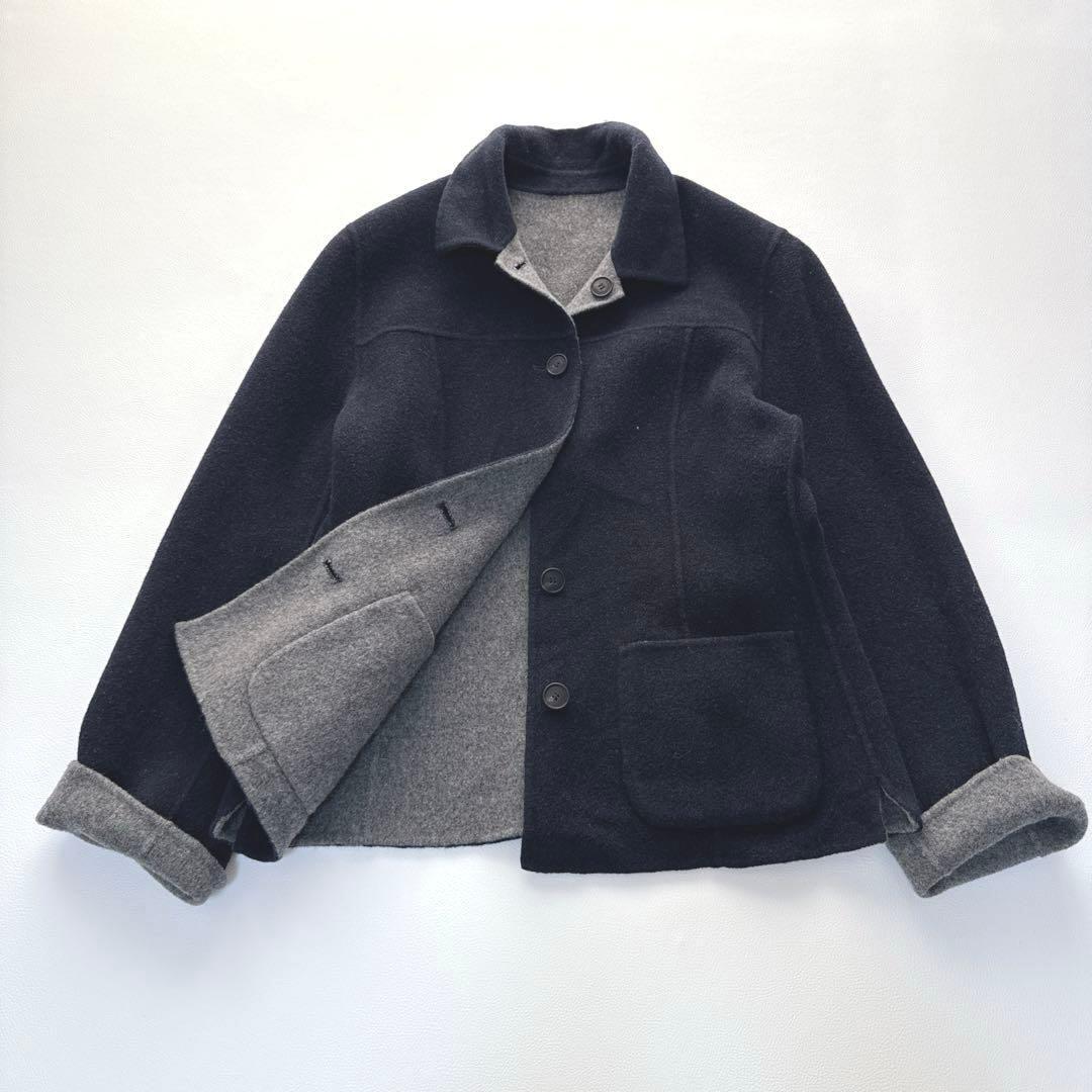 Aquascutum tailored jacket Asian fit M US size S Gray Navy Authentic