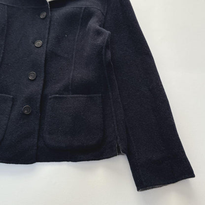 Aquascutum tailored jacket Asian fit M US size S Gray Navy Authentic