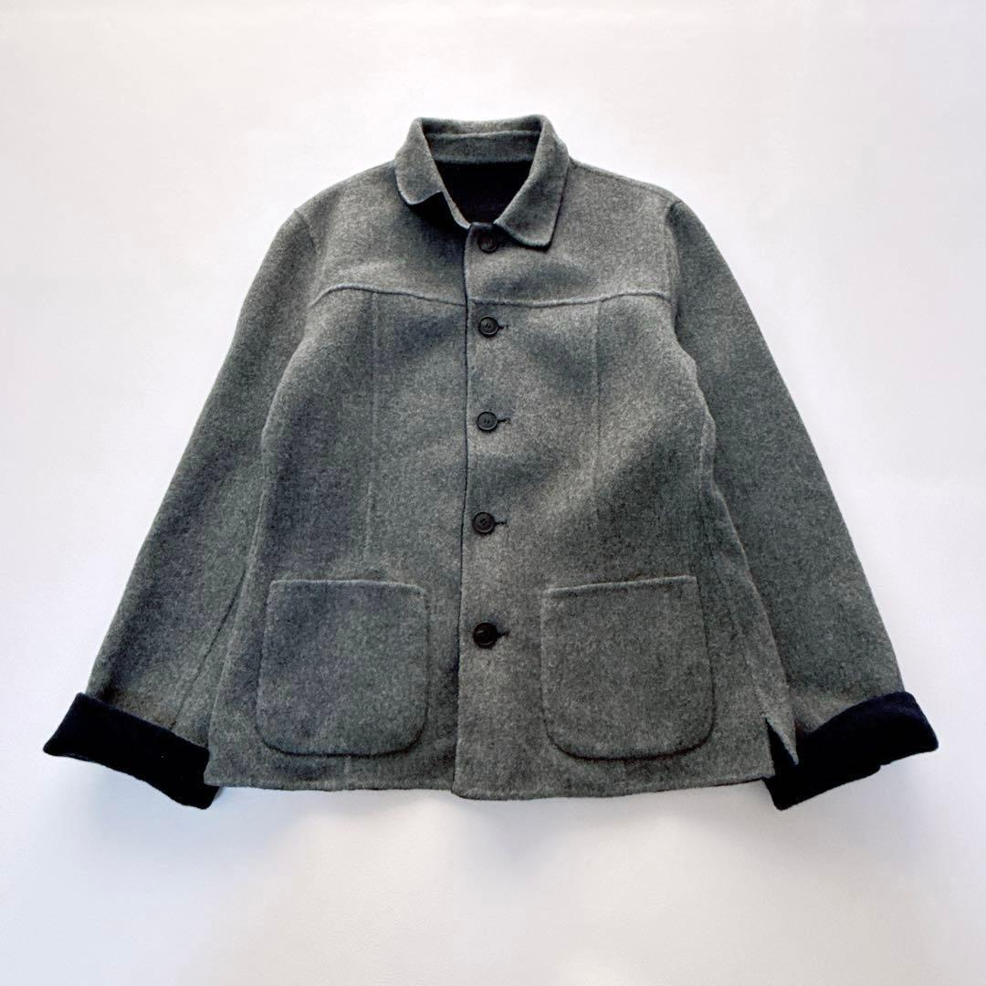 Aquascutum tailored jacket Asian fit M US size S Gray Navy Authentic