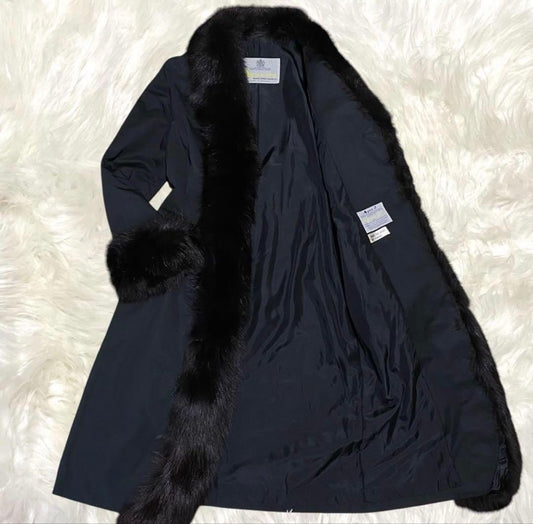 Aquascutum Long Coat Asian fit M US size S Dark Gray Authentic