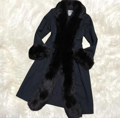 Aquascutum Long Coat Asian fit M US size S Dark Gray Authentic