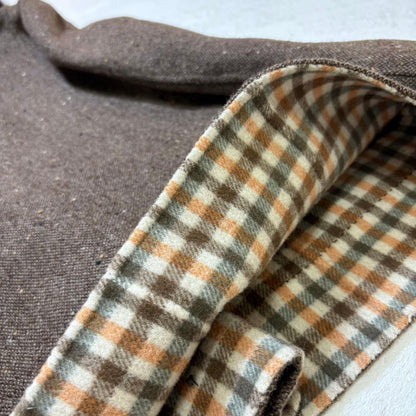 Aquascutum LONDON Wool Coat Asian fit L US size M Brown Authentic