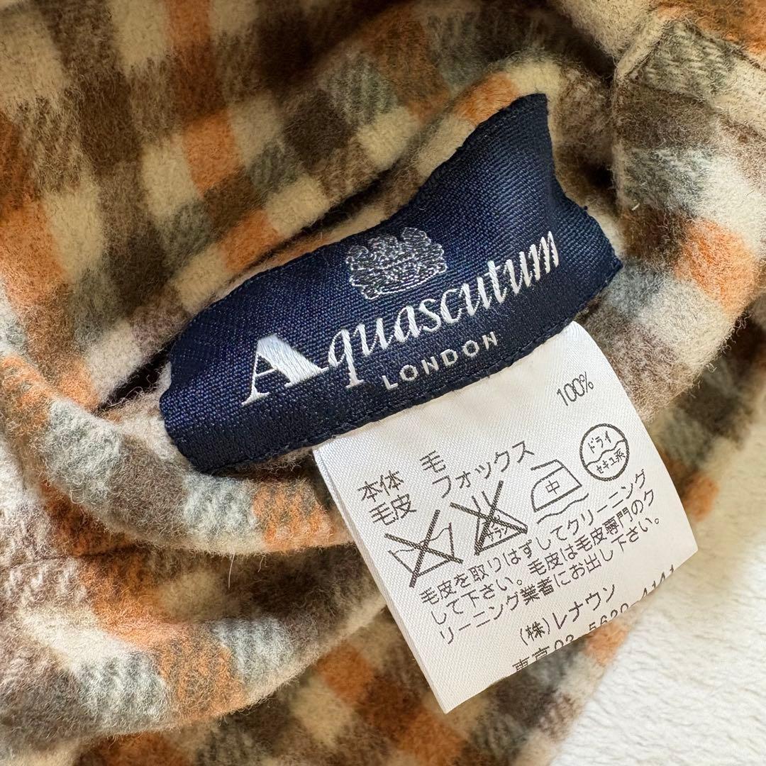 Aquascutum LONDON Wool Coat Asian fit L US size M Brown Authentic