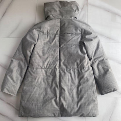 Aquascutum reversible Down Jacket Asian fit M US size S Gray Black Authentic