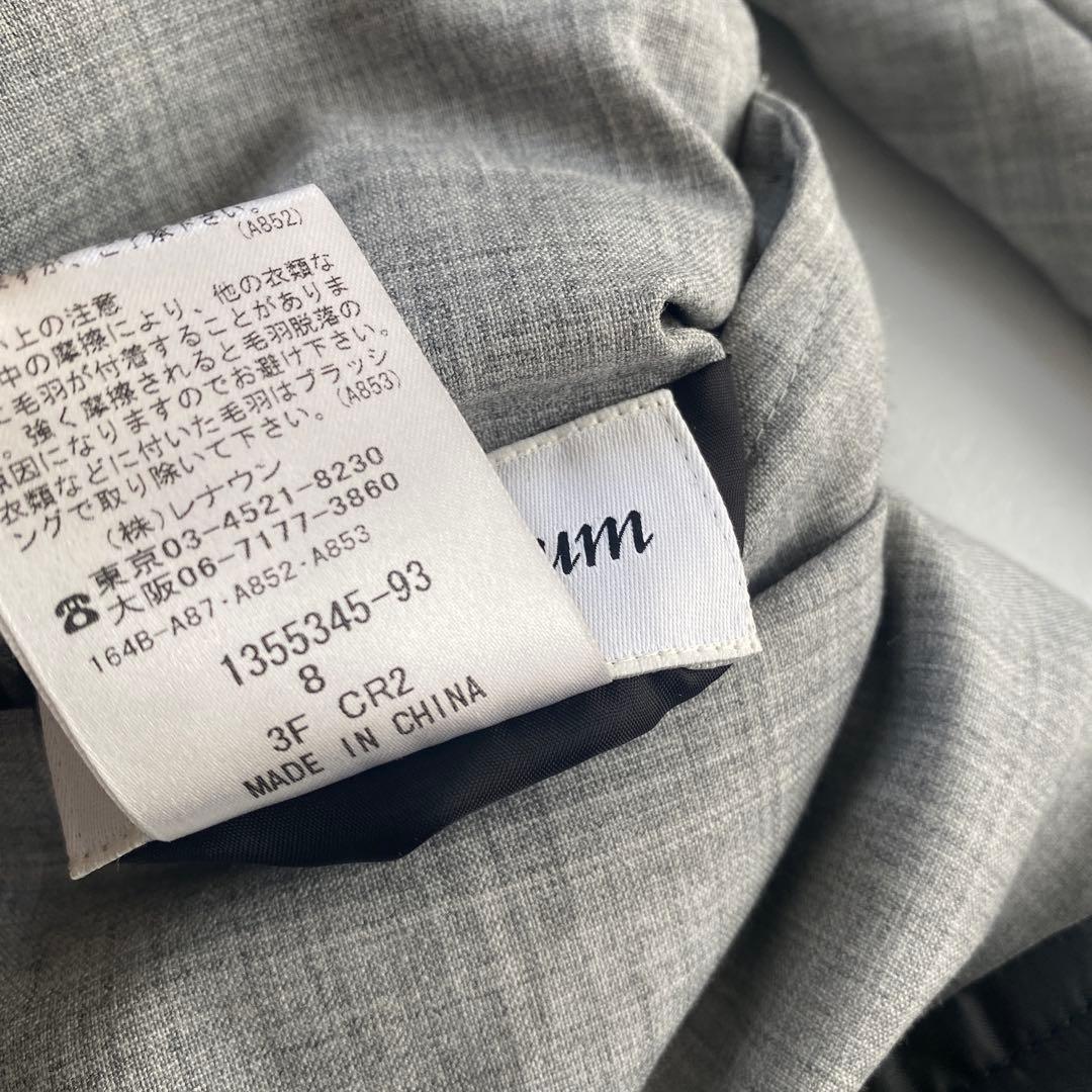 Aquascutum reversible Down Jacket Asian fit M US size S Gray Black Authentic