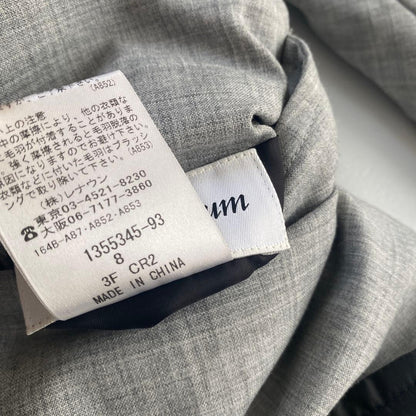 Aquascutum reversible Down Jacket Asian fit M US size S Gray Black Authentic