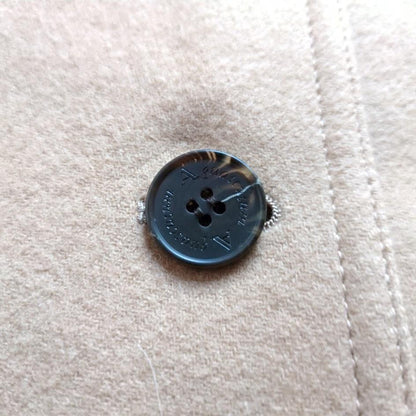 Aquascutum Long Coat Club Check Asian fit M US size S Beige Authentic