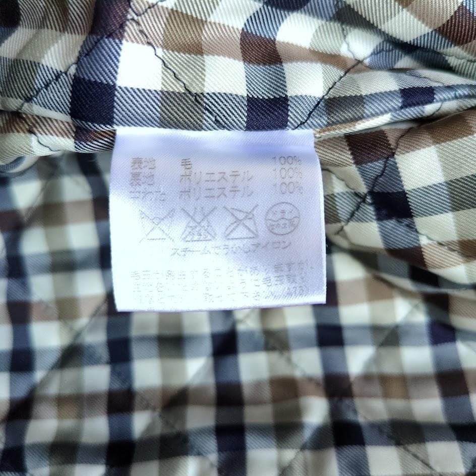 Aquascutum Long Coat Club Check Asian fit M US size S Beige Authentic