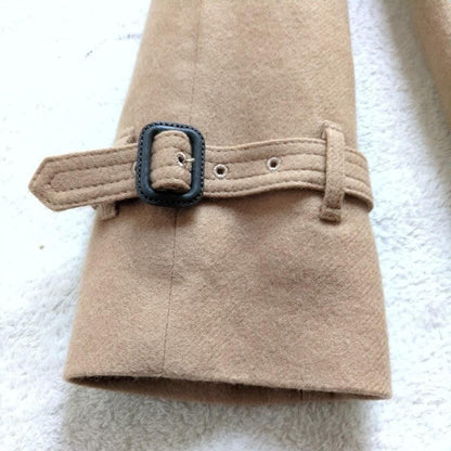 Aquascutum Long Coat Club Check Asian fit M US size S Beige Authentic