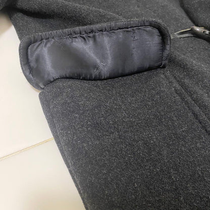 Aquascutum duffle Coat Club Check Asian fit L US size M Black Authentic