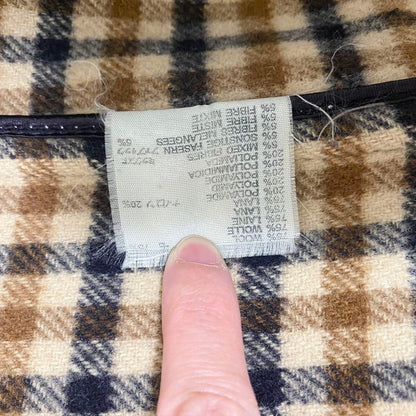 Aquascutum duffle Coat Club Check Asian fit L US size M Black Authentic