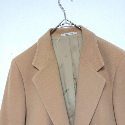 Aquascutum Chester Coat tailored jacket Asian fit M US size S Camel Authentic