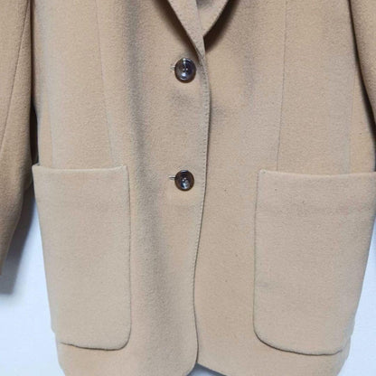 Aquascutum Chester Coat tailored jacket Asian fit M US size S Camel Authentic