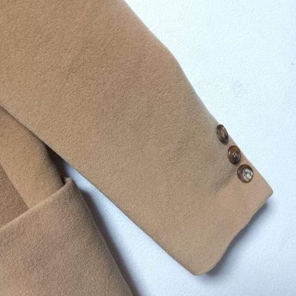 Aquascutum Chester Coat tailored jacket Asian fit M US size S Camel Authentic