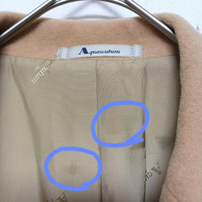 Aquascutum Chester Coat tailored jacket Asian fit M US size S Camel Authentic