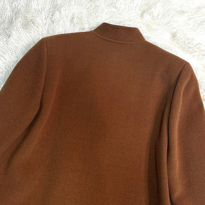 Aquascutum Coat Club Check Asian fit M US size S Brown Authentic