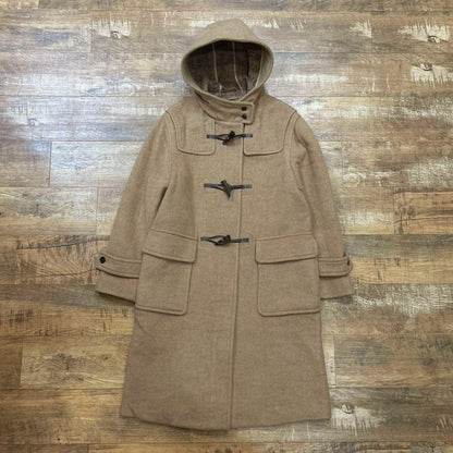 Aquascutum duffle Coat Asian fit M US size S Brown Authentic