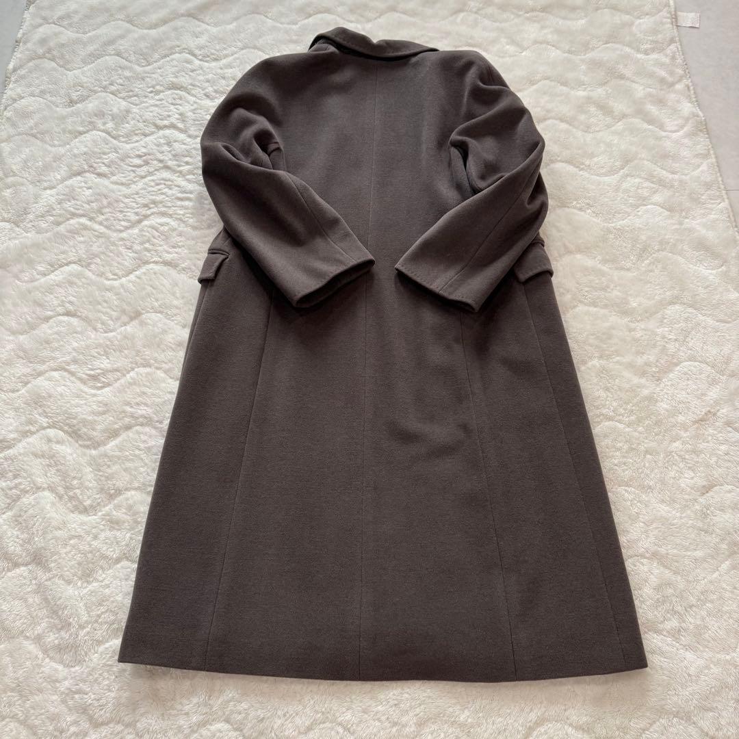 Aquascutum Long Coat Asian fit M US size S Brown Authentic