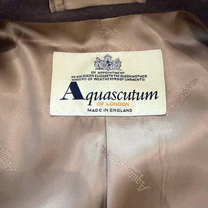 Aquascutum Long Coat Asian fit M US size S Brown Authentic