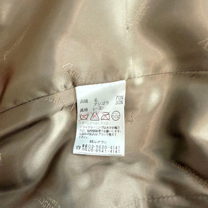 Aquascutum Long Coat Asian fit M US size S Brown Authentic
