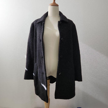 Aquascutum Coat Asian fit M US size S Black Authentic