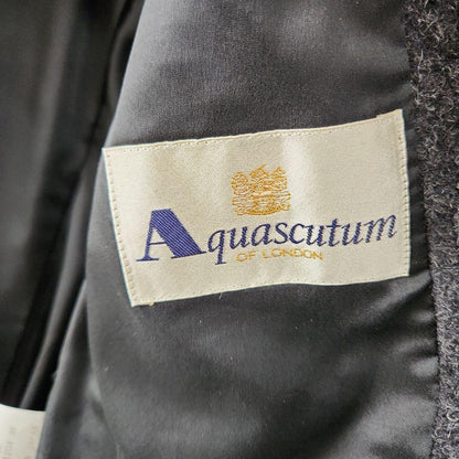 Aquascutum Coat Asian fit M US size S Black Authentic