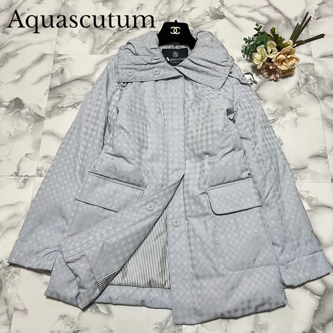 Aquascutum Down Jacket Asian fit M US size S Light Blue Authentic