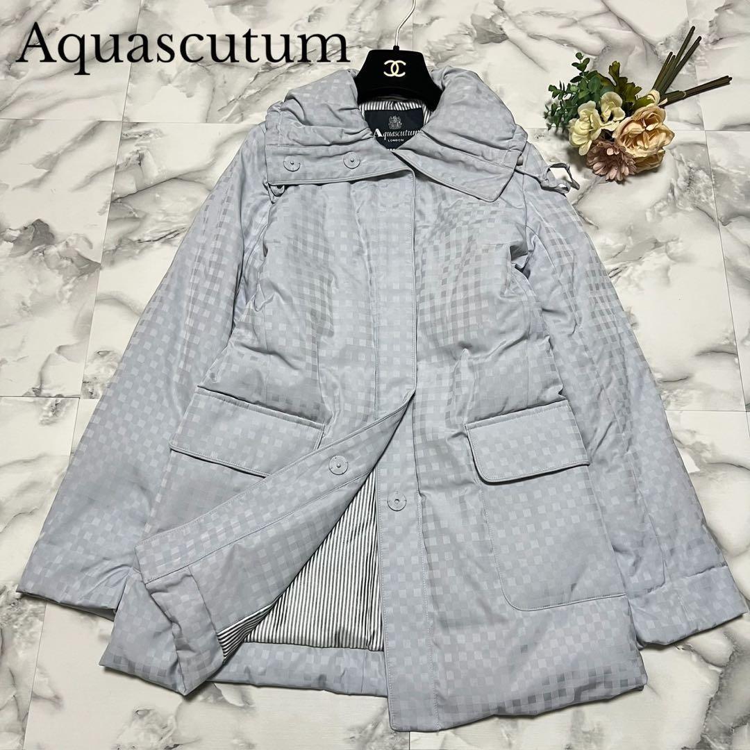 Aquascutum Down Jacket Asian fit M US size S Light Blue Authentic