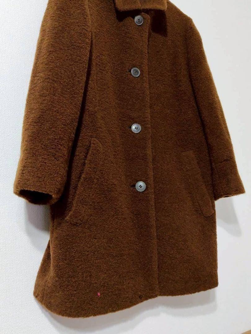 Aquascutum Wool Long Coat Asian fit M US size S Brown Authentic