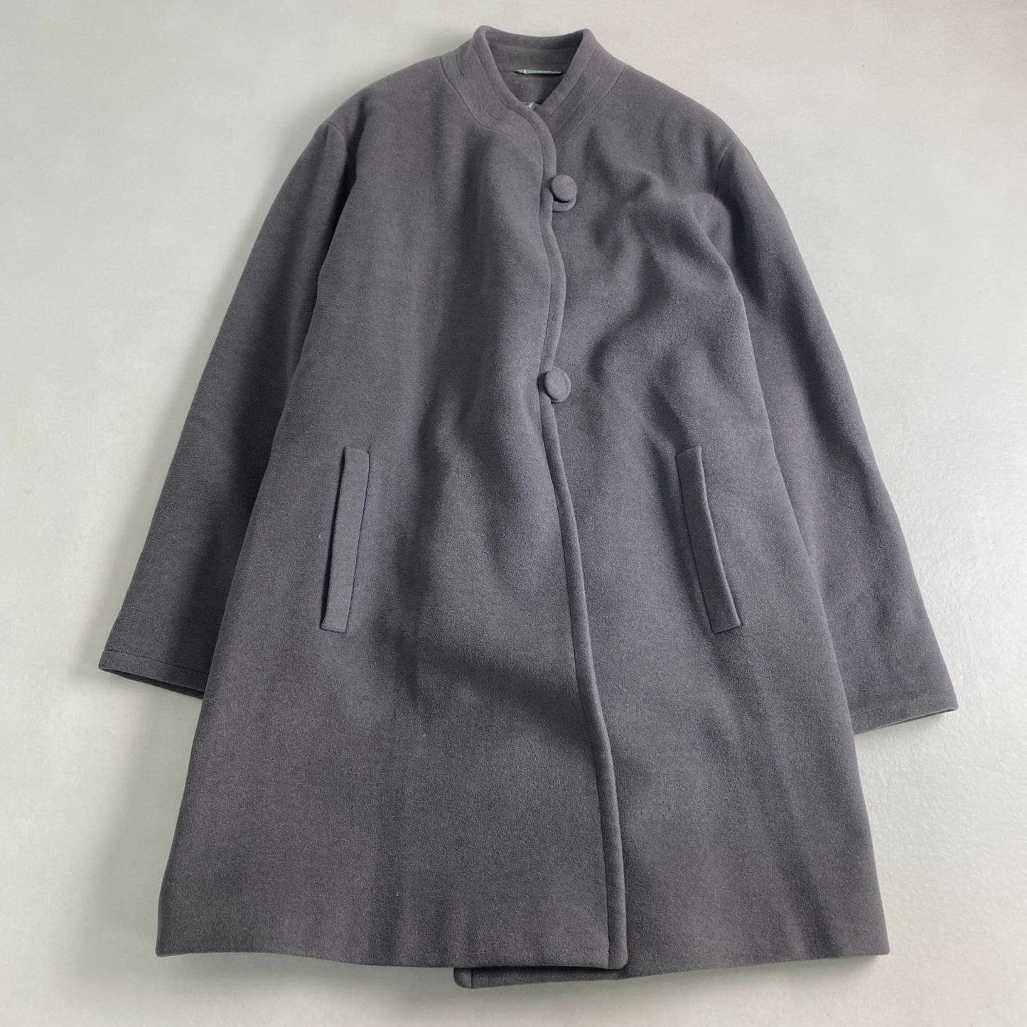 Aquascutum Long Coat Asian fit L US size M Gray Authentic
