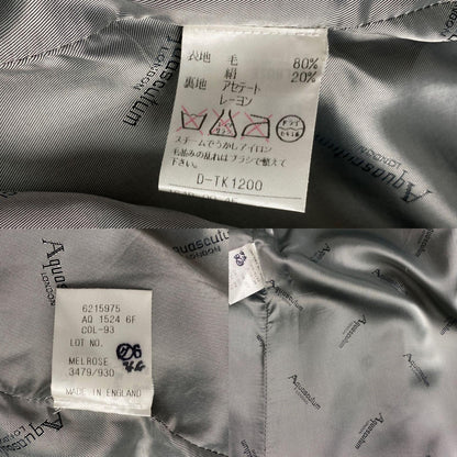 Aquascutum Long Coat Asian fit L US size M Gray Authentic