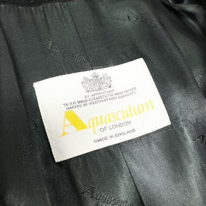 Aquascutum OF LONDON Long Coat Free Size Black Authentic