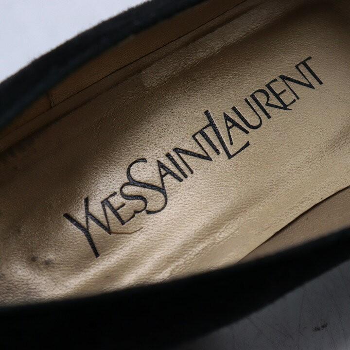 Saint Laurent Shoes Pumps Heel EU 36 US 6 Suede Black Authentic