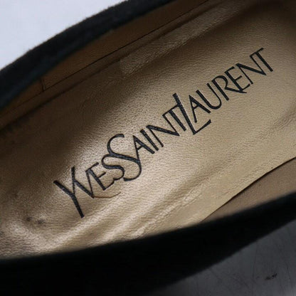 Saint Laurent Shoes Pumps Heel EU 36 US 6 Suede Black Authentic