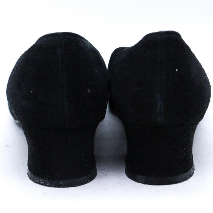 Saint Laurent Shoes Pumps Heel EU 36 US 6 Suede Black Authentic