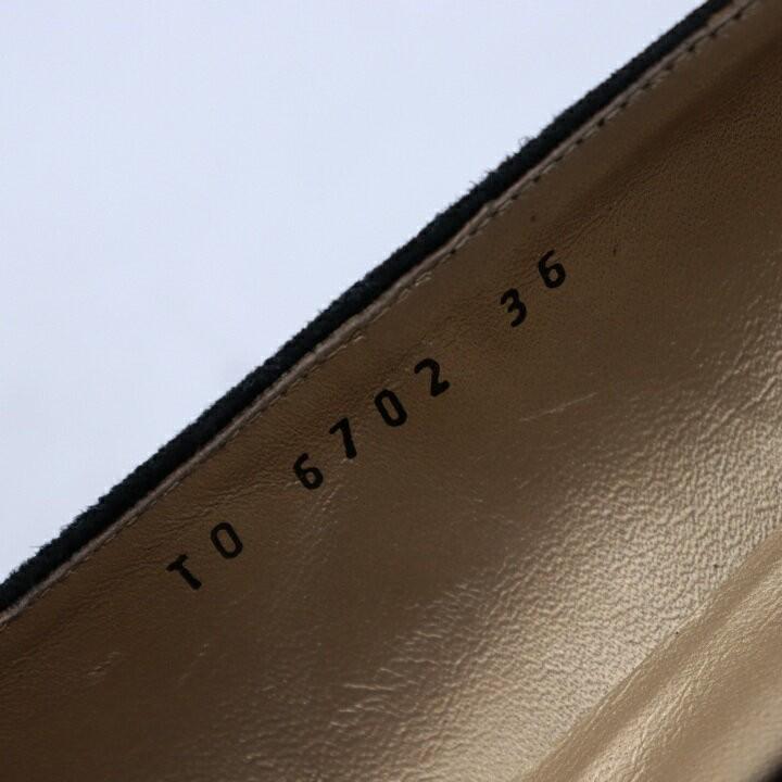 Saint Laurent Shoes Pumps Heel EU 36 US 6 Suede Black Authentic