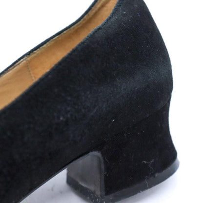 Saint Laurent Shoes Pumps Heel EU 36 US 6 Suede Black Authentic