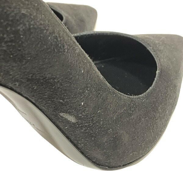 Saint Laurent Shoes Pumps Heel EU 37.5 US 7.5 Suede Black Authentic