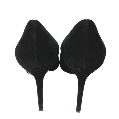 Saint Laurent Shoes Pumps Heel EU 37.5 US 7.5 Suede Black Authentic