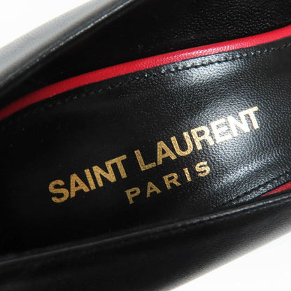 Saint Laurent Paris Shoes Pumps Heel EU 36.5 US 6.5 Leather Black Authentic