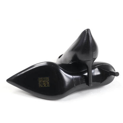 Saint Laurent Paris Shoes Pumps Heel EU 36.5 US 6.5 Leather Black Authentic