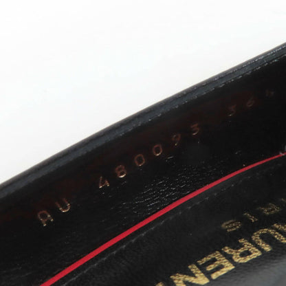 Saint Laurent Paris Shoes Pumps Heel EU 36.5 US 6.5 Leather Black Authentic