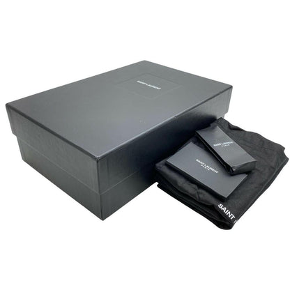 Saint Laurent Shoes Pumps Heel EU 37 US 7 Leather Black Authentic