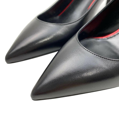 Saint Laurent Shoes Pumps Heel EU 37 US 7 Leather Black Authentic