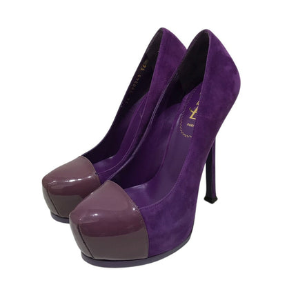 Saint Laurent Shoes Pumps Heel EU 36 US 6 Purple Authentic