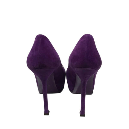 Saint Laurent Shoes Pumps Heel EU 36 US 6 Purple Authentic