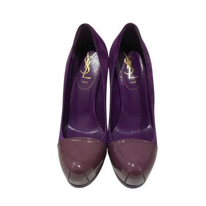 Saint Laurent Shoes Pumps Heel EU 36 US 6 Purple Authentic